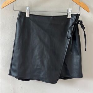 Abercrombie & Fitch Black Leather Skirt